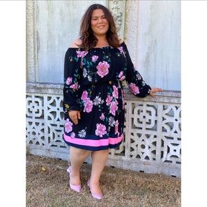 4X Belle Sleeve flare hemline Lane Bryant dress